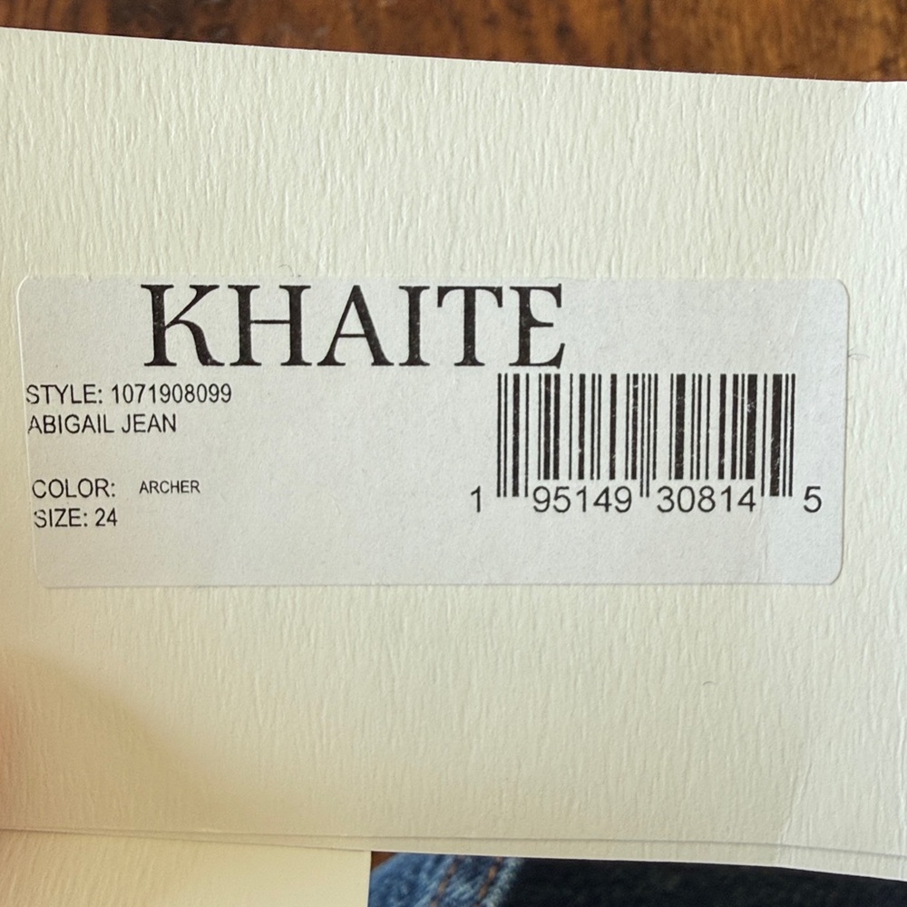KHAITE archer abigail size 24 NWT - Picture 6 of 6